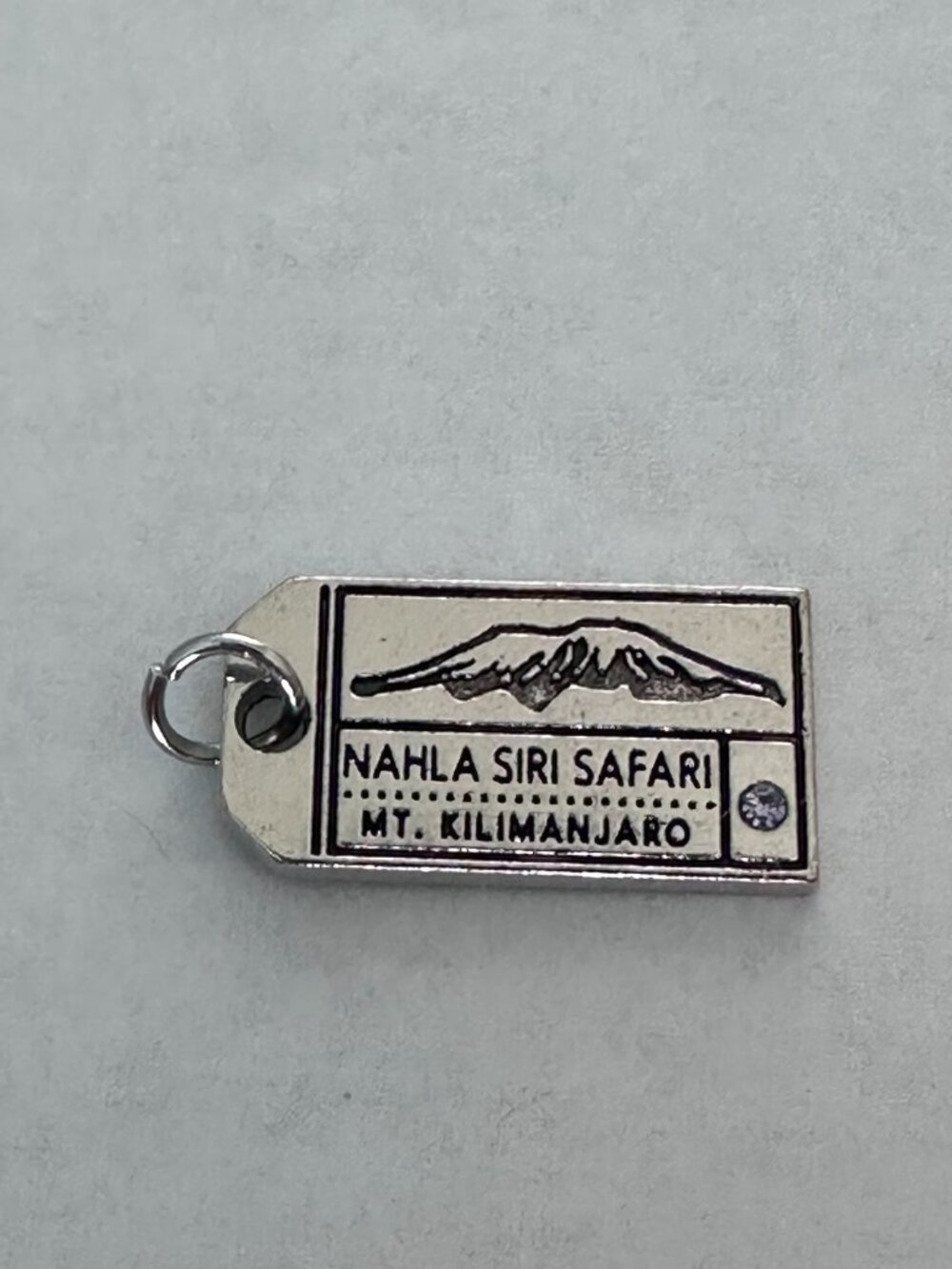 Effy "Nahla Siri" Silver Tone Charm Clear Crystal for Necklace or Bracelet